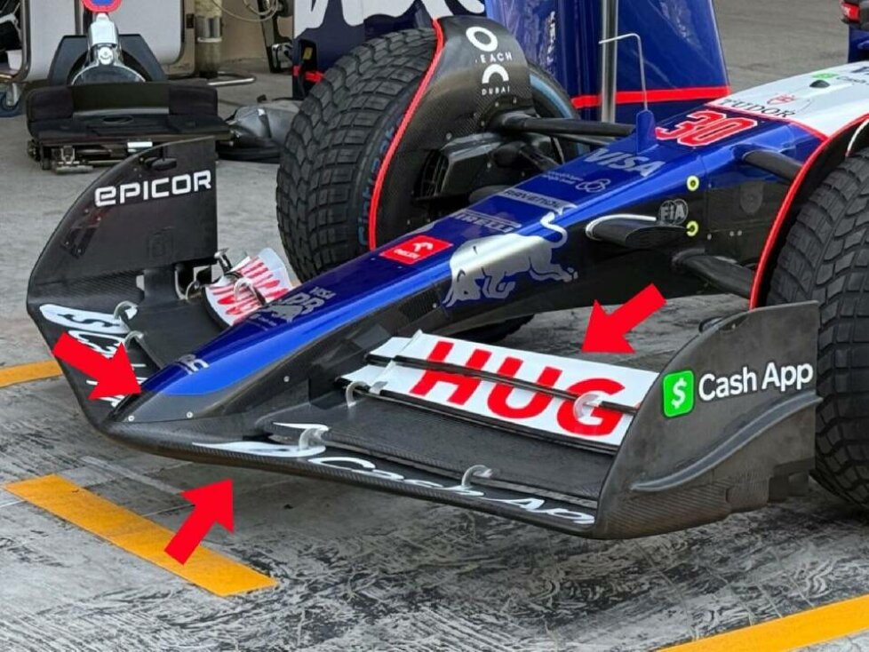Frontflügel-Update am Racing Bulls VCARB 01 in Abu Dhabi 2024