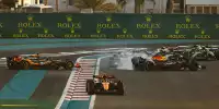 Oscar Piastri (McLaren MCL38) und Max Verstappen (Red Bull RB20) kollidieren beim Formel-1-Rennen in Abu Dhabi 2024