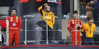 Carlos Sainz, Lando Norris, Charles Leclerc, Zak Brown