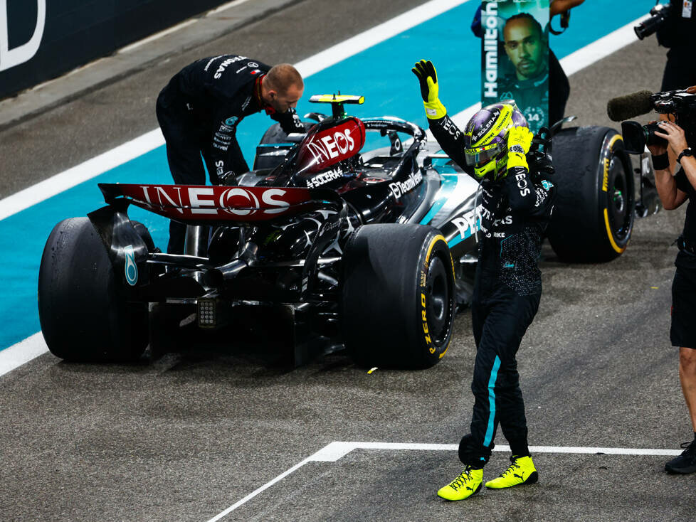 Lewis Hamilton (Mercedes) beim Formel-1-Rennen in Abu Dhabi 2024