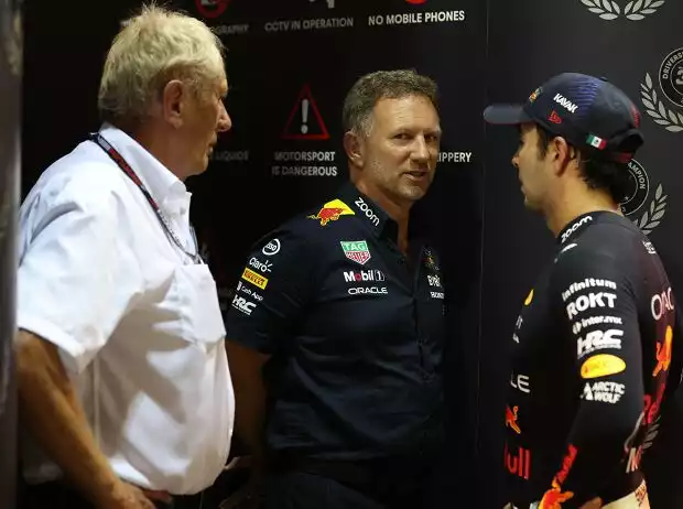 Helmut Marko, Christian Horner und Sergio Perez Titel-Bild zur News: Helmut Marko, Christian Horner und Sergio Perez