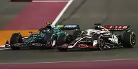 Fernando Alonso (Aston Martin AMR24) und Kevin Magnussen (Haas VF-24) beim Formel-1-Rennen in Katar 2024