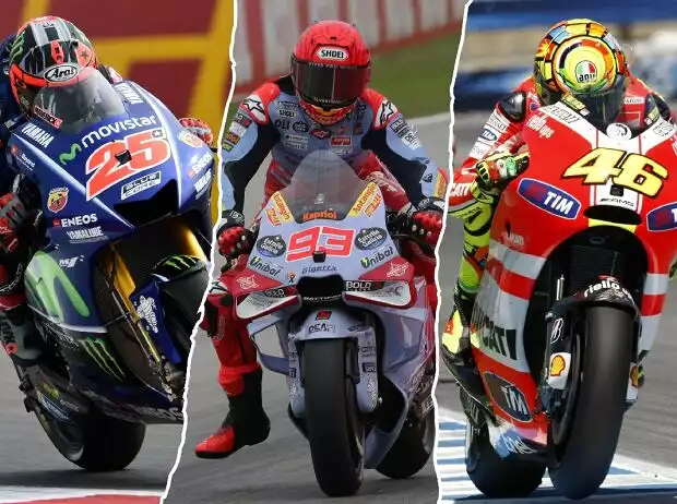 Maverick Vinales, Marc Marquez, Valentino Rossi Titel-Bild zur News: Maverick Vinales, Marc Marquez, Valentino Rossi