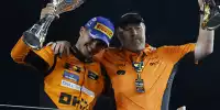 Lando Norris und Zak Brown jubeln über McLarens WM-Titel 2024 in Abu Dhabi