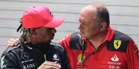 Lewis Hamilton im Gespräch mit Ferrari-Teamchef Frederic Vasseur