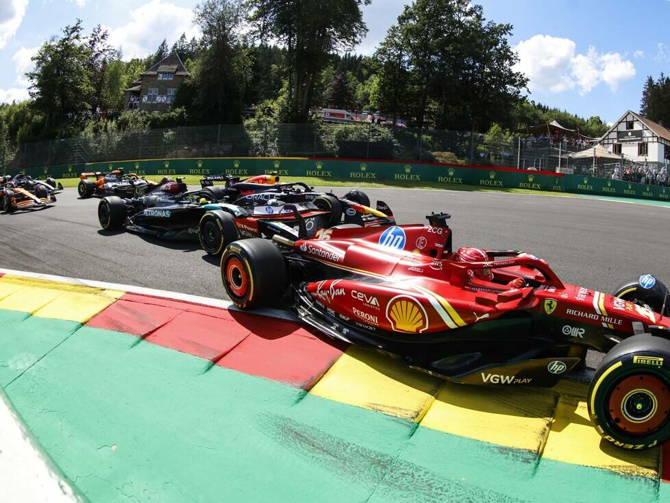 Der Start zum Formel-1-Rennen in Spa 2024