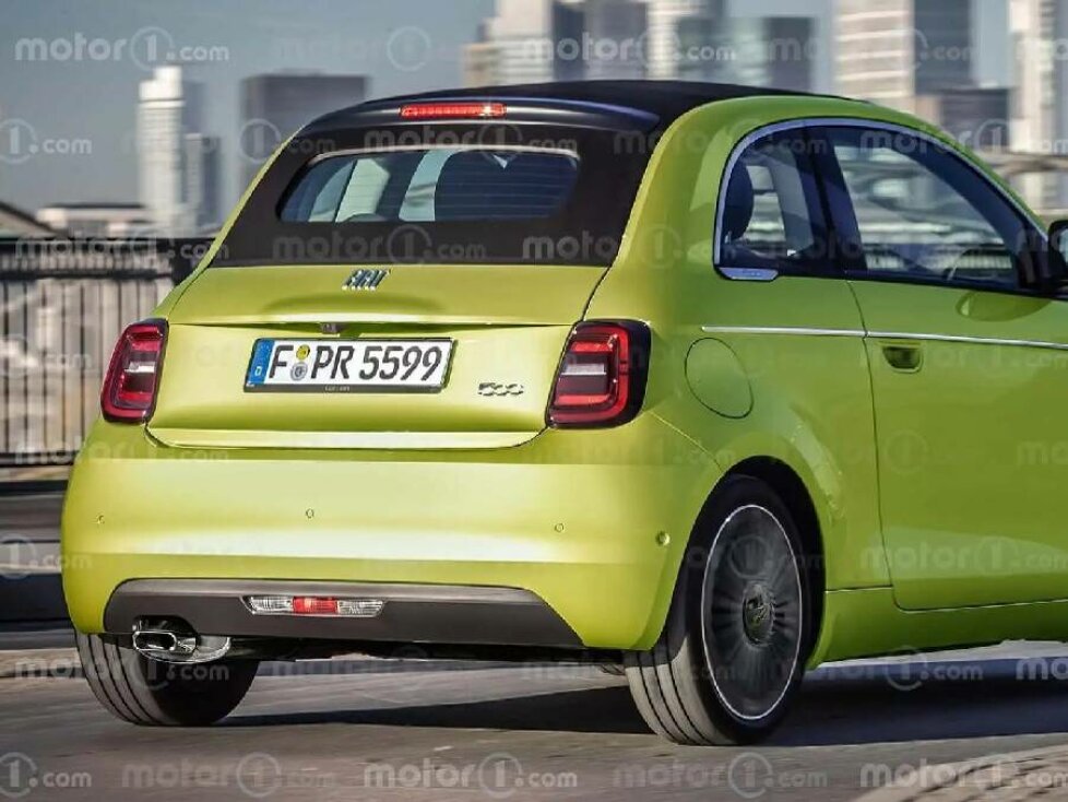 Fiat 500 Hybrid (2025) im Rendering von Motor1.com