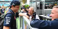 Nyck de Vries und Helmut Marko 2023 im Formel-1-Fahrerlager in Miami