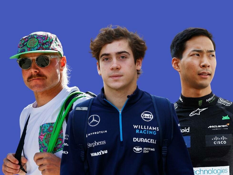 Valtteri Bottas, Franco Colapinto und Ryo Hirakawa als Formel-1-Ersatzfahrer 2025 (Fotomontage)