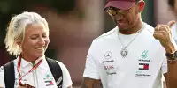 Formel-1-Weltmeister Lewis Hamilton von Mercedes mit seiner Physiotherapeutin Angela Cullen