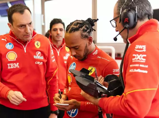 Lewis Hamilton bei seinem ersten Formel-1-Test für Ferrari Titel-Bild zur News: Lewis Hamilton bei seinem ersten Formel-1-Test für Ferrari
