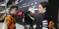 Lando Norris und Oscar Piastri im Parc ferme in Abu Dhabi