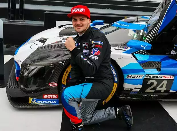 Dries Vanthoor bejubelt die erste Poleposition für den BMW M Hybrid V8 Titel-Bild zur News: Dries Vanthoor bejubelt die erste Poleposition für den BMW M Hybrid V8