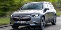 Mercedes GLB (2026) im Rendering von Motor1.com
