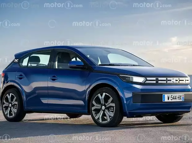 Dacia Sandero (2027) im Rendering von Motor1.com Titel-Bild zur News: Dacia Sandero (2027) im Rendering von Motor1.com