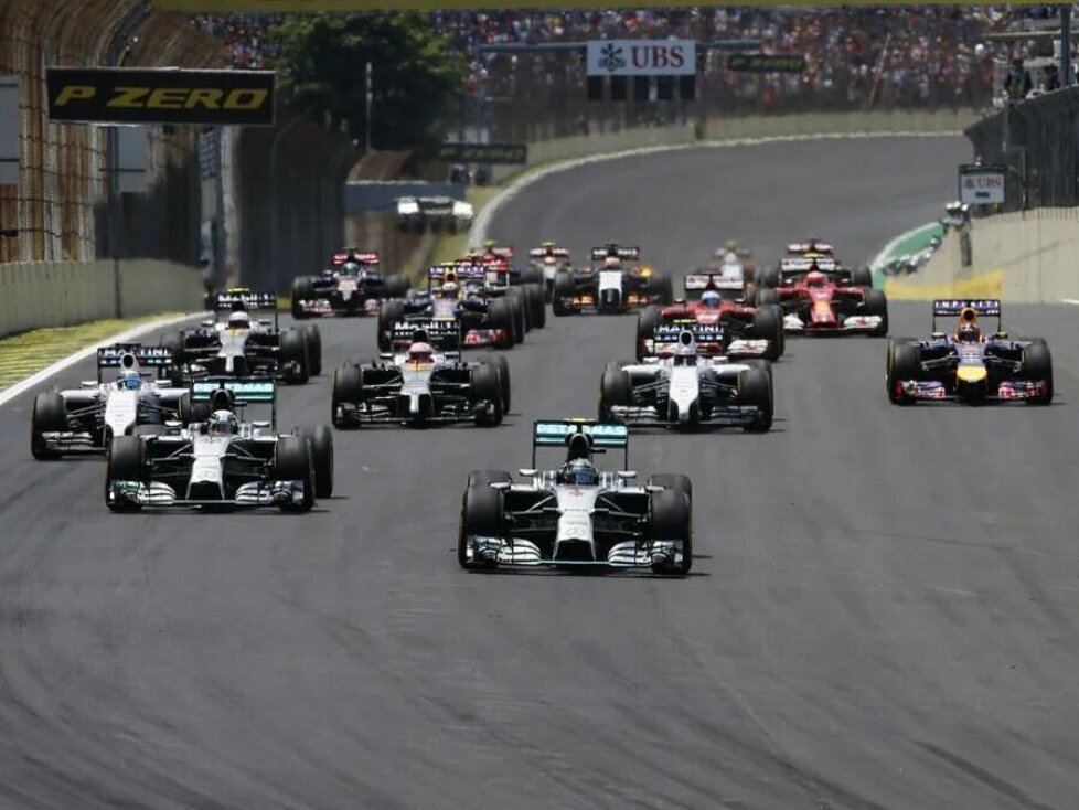 Der Start beim Formel-1-Rennen in Brasilien 2014