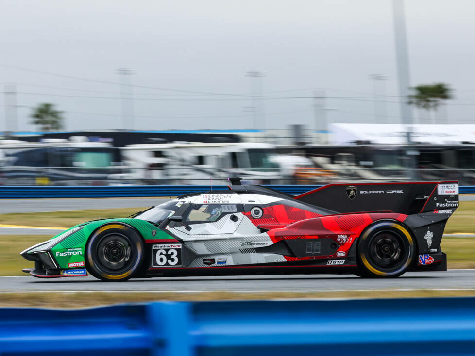 Viele Fotos gibt es nicht: Für den Lamborghini SC63 war in Daytona früh Schluss