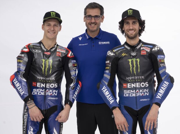 Fabio Quartararo, Paolo Pavesio, Alex Rins Fabio Quartararo, Paolo Pavesio, Alex Rins