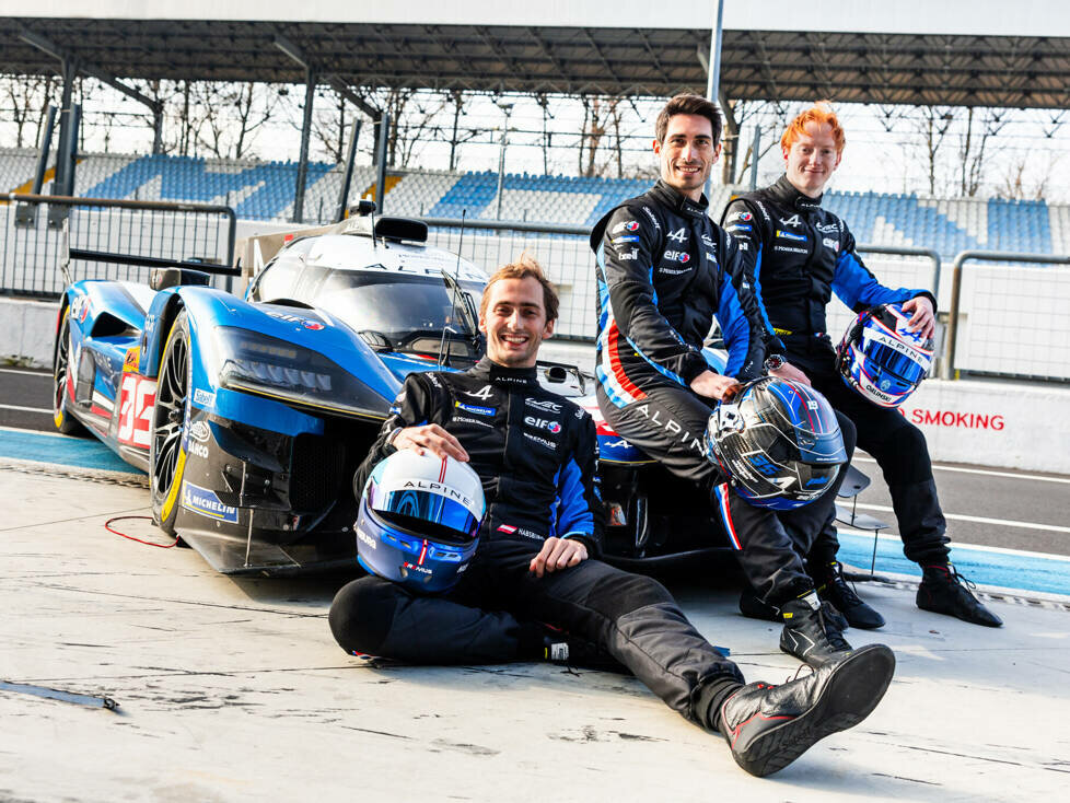 Paul-Loup Chatin, Charles Milesi und Ferdinand Habsburg fahren den Alpine #35