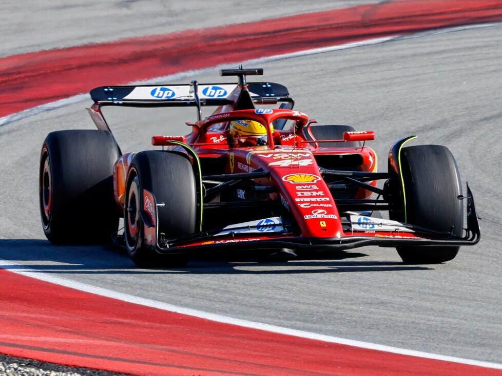Lewis Hamilton (Ferrari SF-24) bei Formel-1-Testfahrten in Barcelona 2025