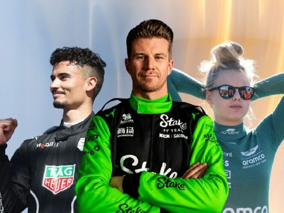 Pascal Wehrlein, Nico Hülkenberg und Tina Hausmann