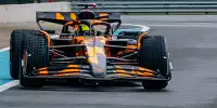 Lando Norris beim Shakedown mit dem neuen McLaren-Mercedes MCL39 in Silverstone 2025