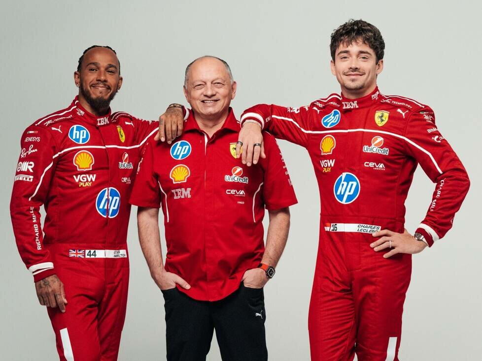 Lewis Hamilton Fred Vasseur Charles Leclerc