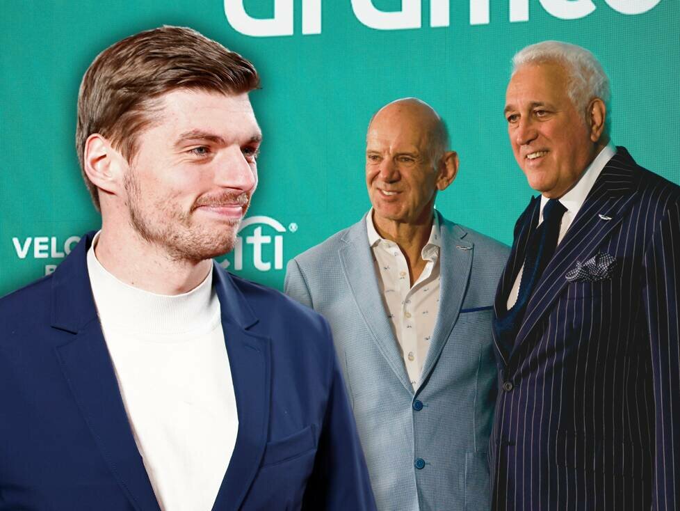 Max Verstappen, Adrian Newey & Lawrence Stroll (Fotomontage)