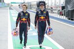 Max Verstappen (Red Bull), Liam Lawson (Red Bull) und Mark Thompson 