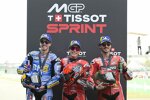 Alex Marquez (Gresini), Marc Marquez (Ducati) und Francesco Bagnaia (Ducati) 