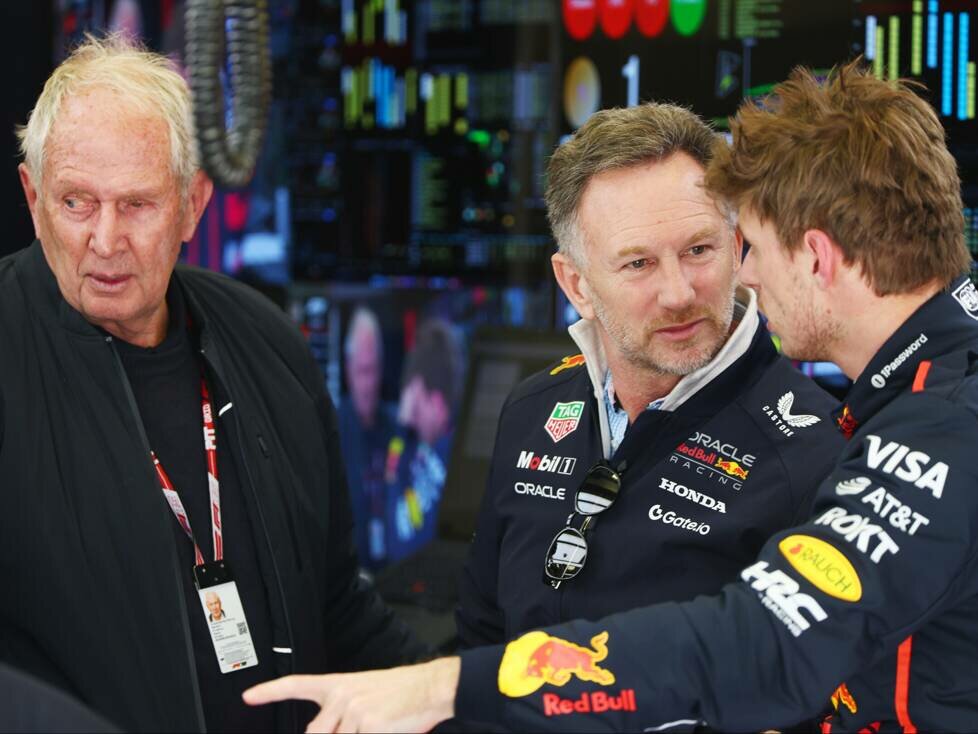 Max Verstappen, Christian Horner, Helmut Marko