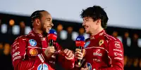 Lewis Hamilton und Charles Leclerc bei einem Ferrari-Event in Mailand