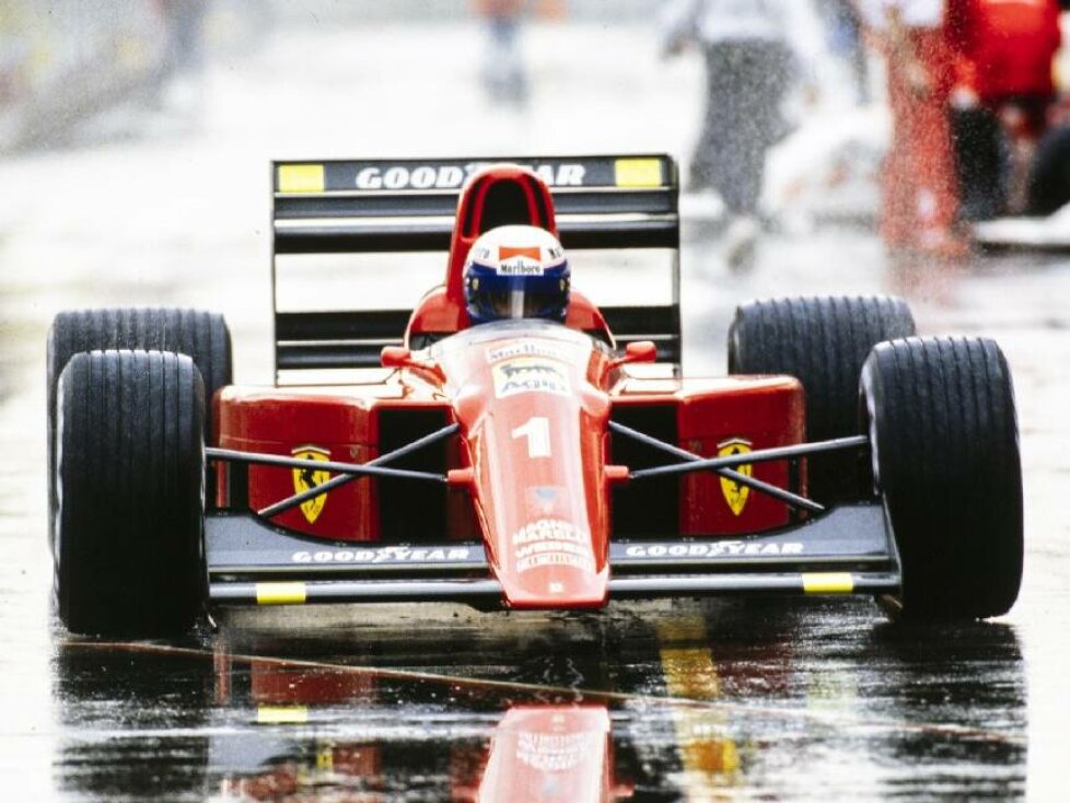 Alain Prost bei seinem Ferrari-Debüt 1990 in Phoenix