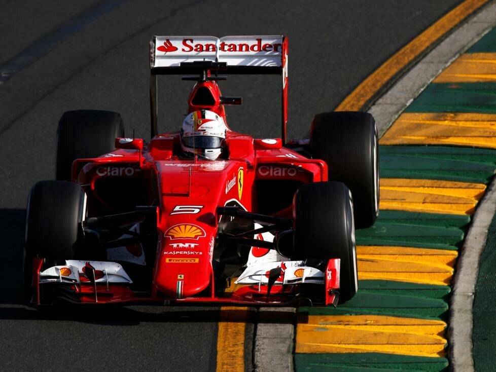 Sebastian Vettel in seinem ersten Ferrari-Rennen 2015 in Melbourne