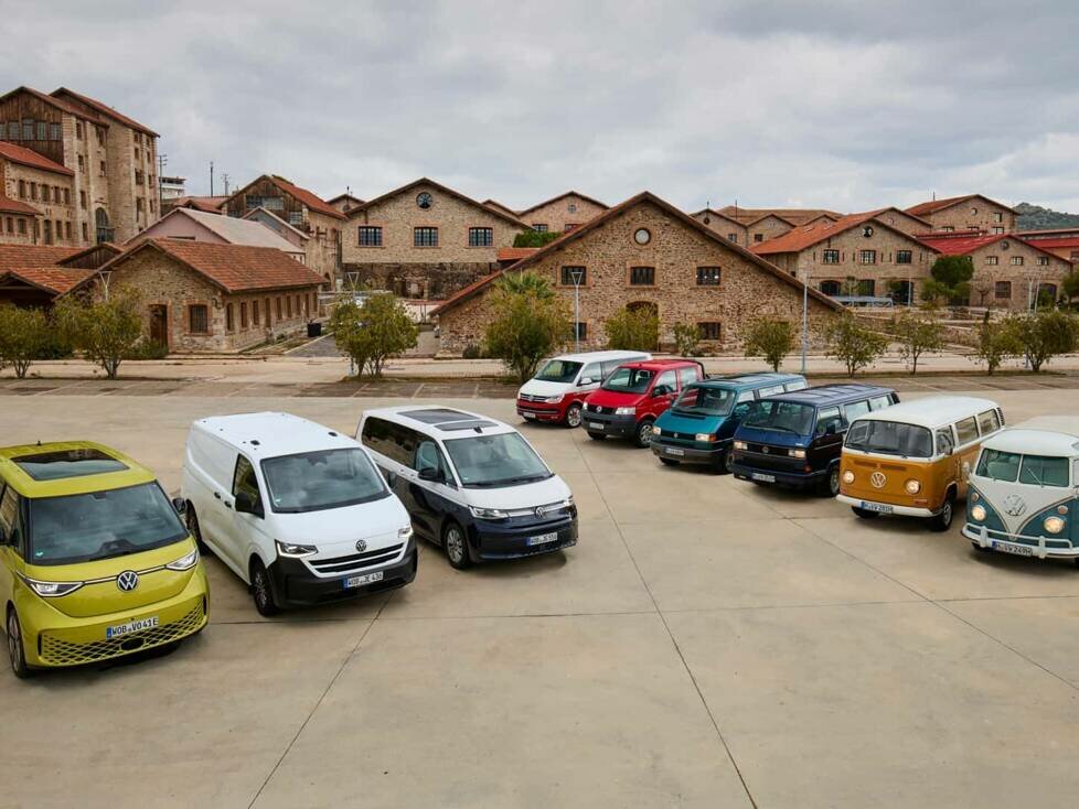 Sieben Generationen VW Bulli