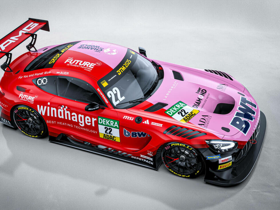 Lucas Auer fährt in der DTM-Saison 2025 im rot-pinken Landgraf-Mercedes