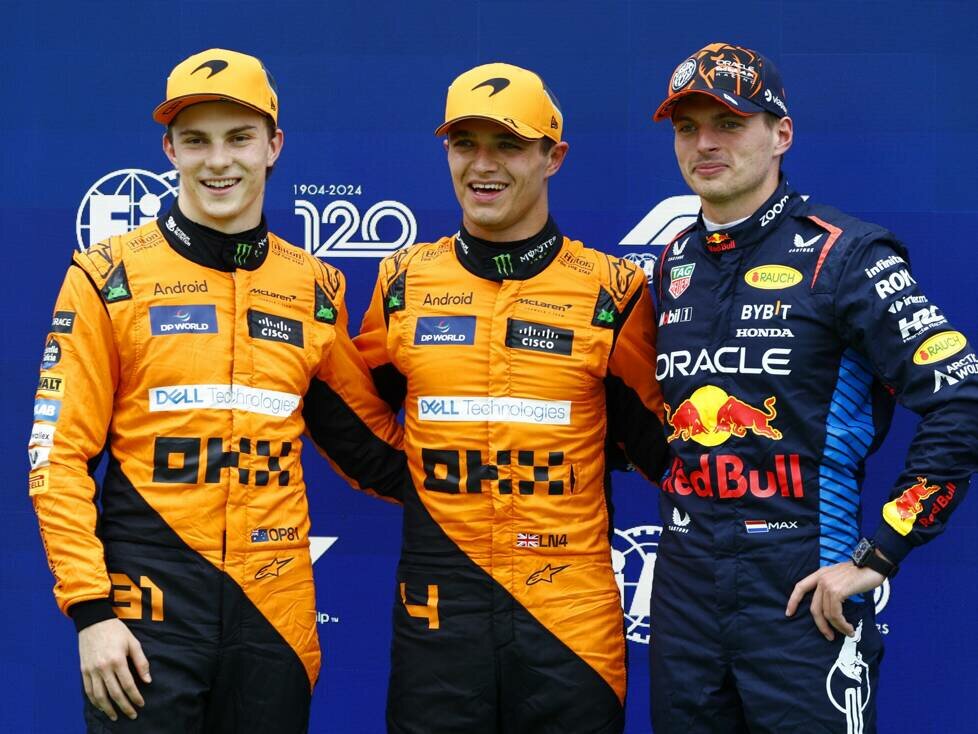 Oscar Piastri, Lando Norris, Max Verstappen