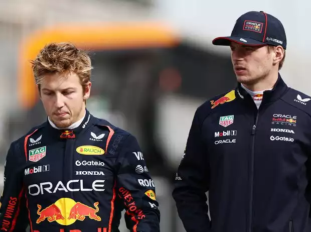 Liam Lawson, Max Verstappen Titel-Bild zur News: Liam Lawson, Max Verstappen