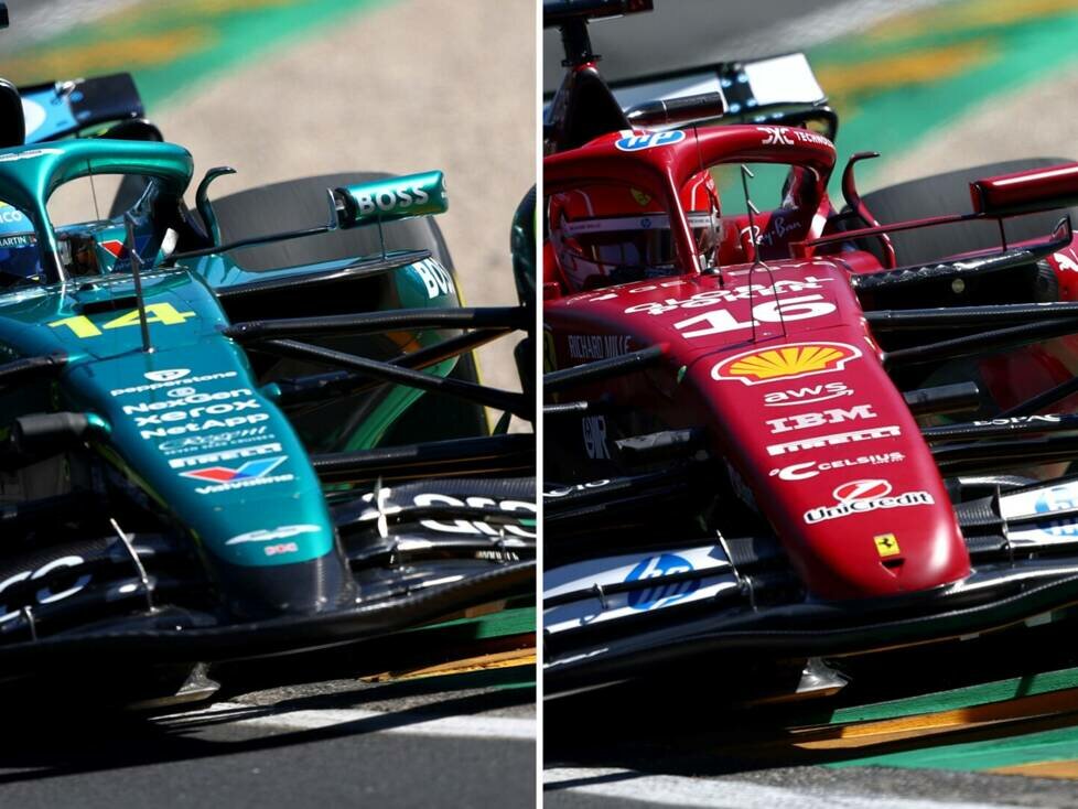 Vergleich der Nasenkonstruktionen 2025: Aston Martin vs. Ferrari