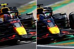Vergleich der Nasenkonstruktionen am Red Bull RB21