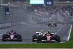 Charles Leclerc (Ferrari), Pierre Gasly (Alpine) und Yuki Tsunoda (Racing Bulls) 