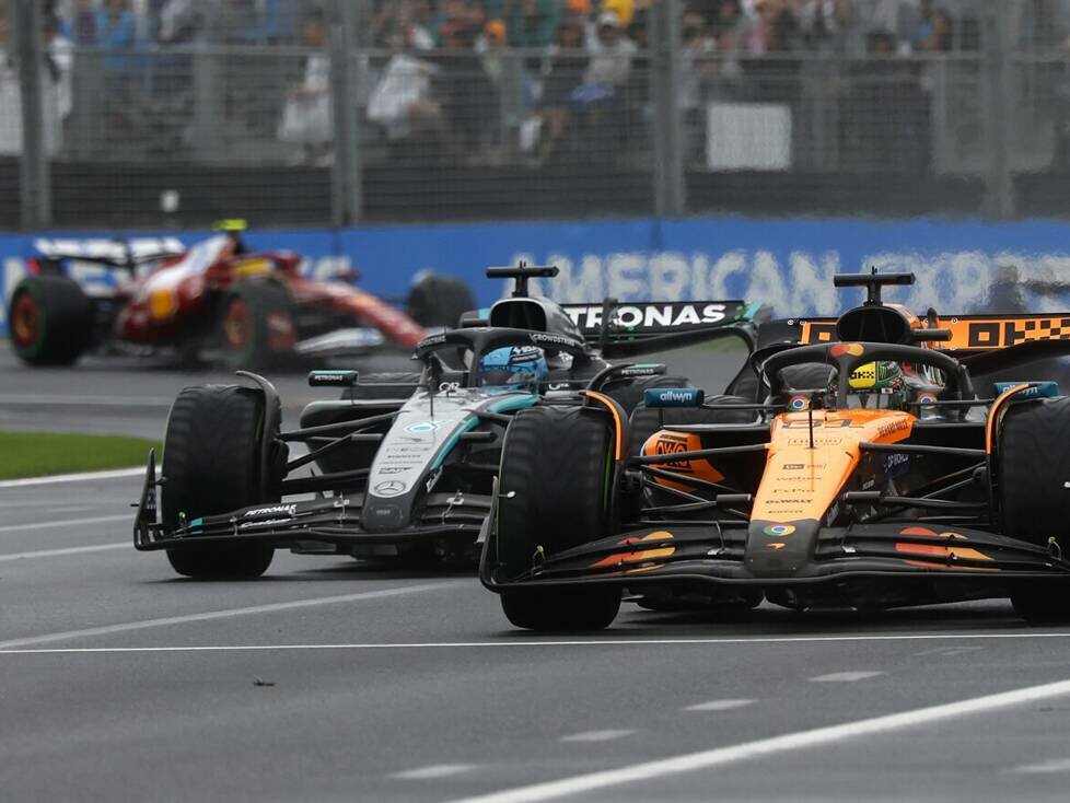 Oscar Piastri, George Russell, Charles Leclerc
