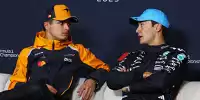 Lando Norris (McLaren) und George Russell (Mercedes) nach dem Formel-1-Rennen in Australien 2025