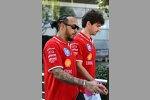 Lewis Hamilton (Ferrari) und Charles Leclerc (Ferrari) 