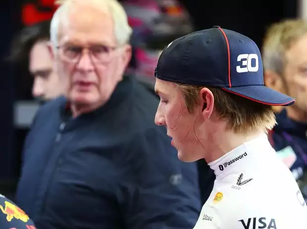 Helmut Marko und Liam Lawson Titel-Bild zur News: Helmut Marko und Liam Lawson