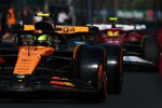 Lando Norris (McLaren) und Lewis Hamilton (Ferrari) 