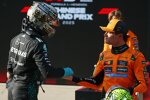 George Russell (Mercedes) und Lando Norris (McLaren) 