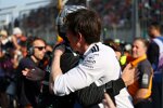 George Russell (Mercedes) und Toto Wolff 