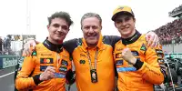 Lando Norris, Zak Brown, Oscar Piastri