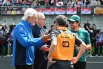 Flavio Briatore, Stefano Domenicali und Fernando Alonso (Aston Martin) 